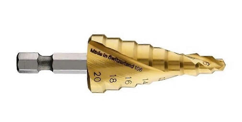2608587433 HSS-TiN Step Drill Bit Set 1/4-Inch Hex 4mm to 20mm for Metal Wood Plastic Drilling