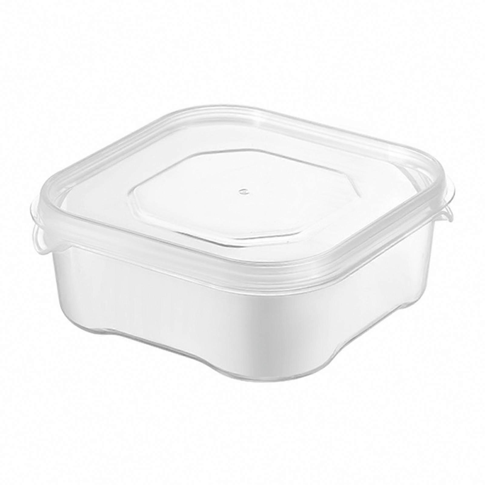 Mini Food Storage Container 350ml Transparent Stackable Heatable PP Meal Prep Box for Freshness & Space Saving