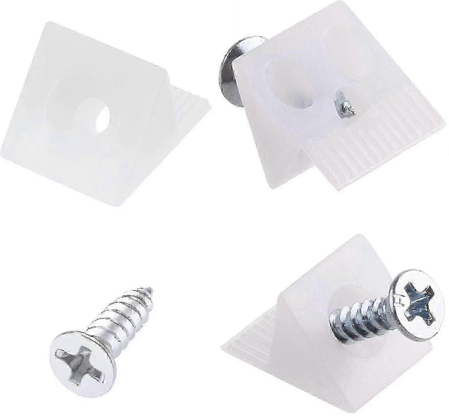 100-Pack Furniture Drawer Bottom Fixing Kit, Chest Drawer Repair Mending Brackets for Home Organization