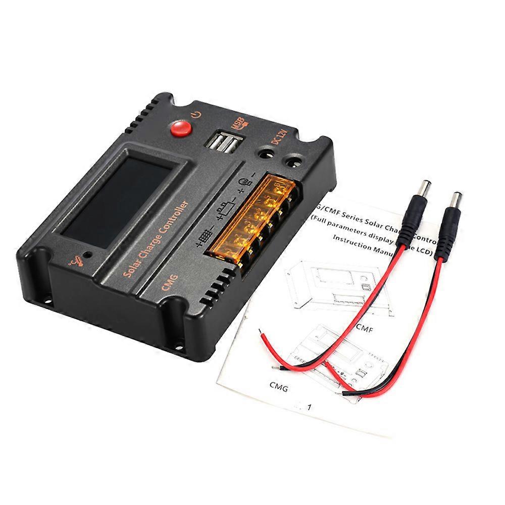Anself  20A 12V 24V LCD Solar Charge Controller Panel Battery Regulator Auto Switch Overload Protection Temperature Compensation
