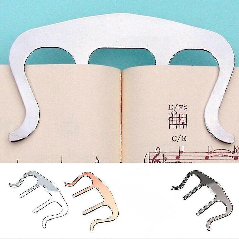 2個の金属製音楽本クリップとページホルダー、音楽本クリップ、楽譜台用ページホルダーページマーカークリップTwBlack SZRH A-DS