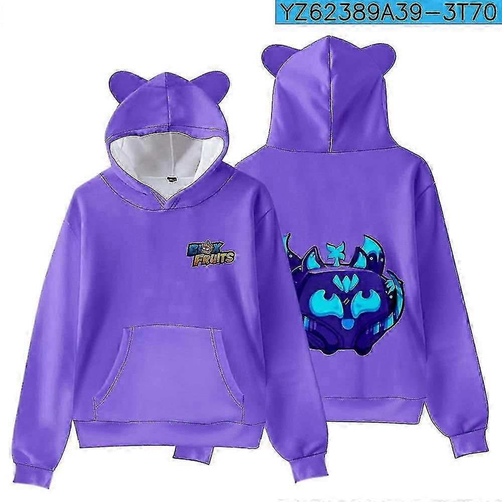 Fun and Playful Roblox Game Themed Hoodie with Cat Ears, Ideal for British Gamers of All Ages