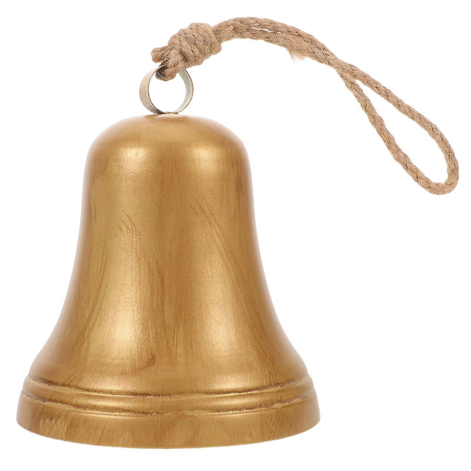 It seems like you're referencing a product description for a **Christmas bell** — specifically a **rustic hanging cowbell with rope**, used as a