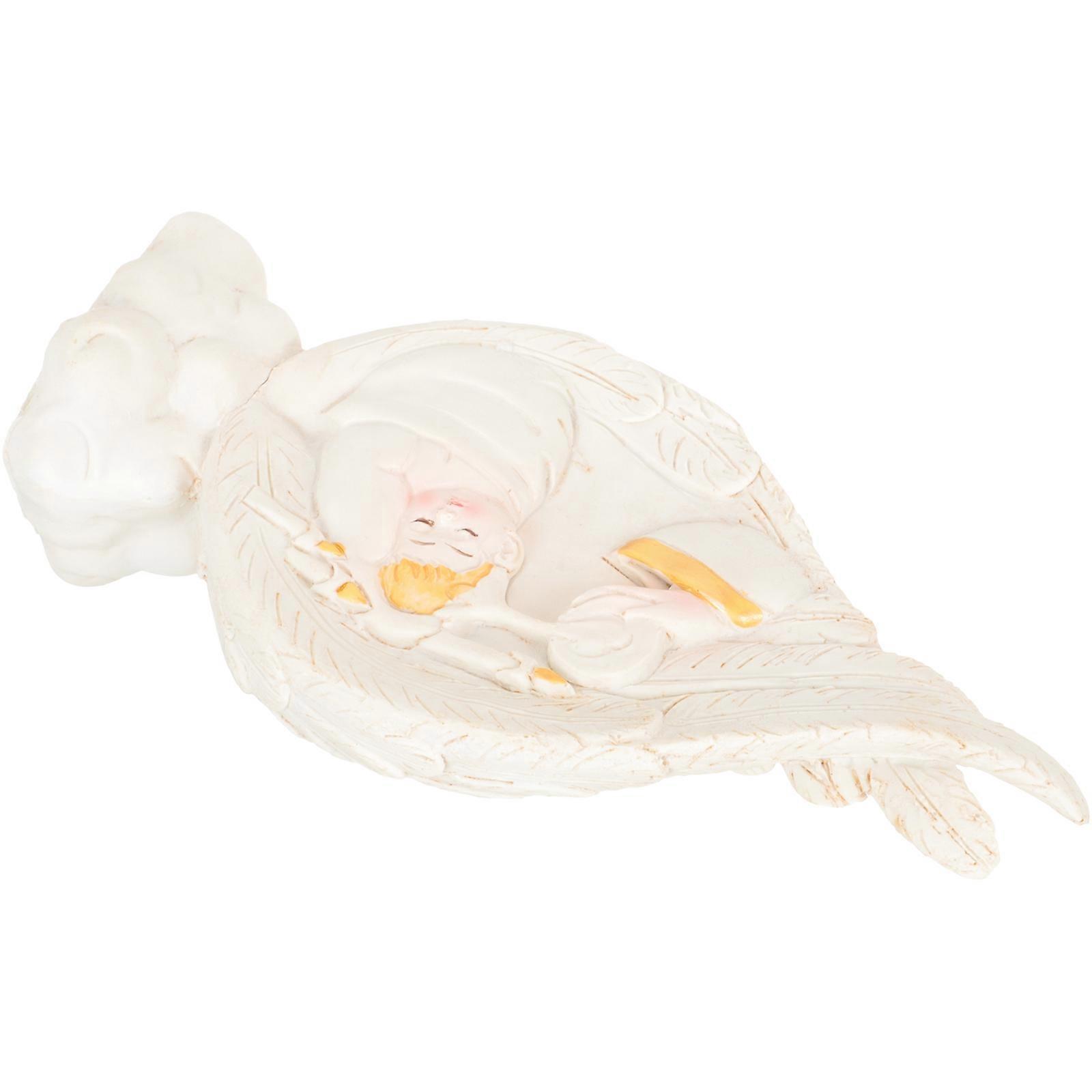 Beige Resin Baptism Statue for Desktop Decoration with Stable Base and Premium Quality 4.5x3.2 Inches