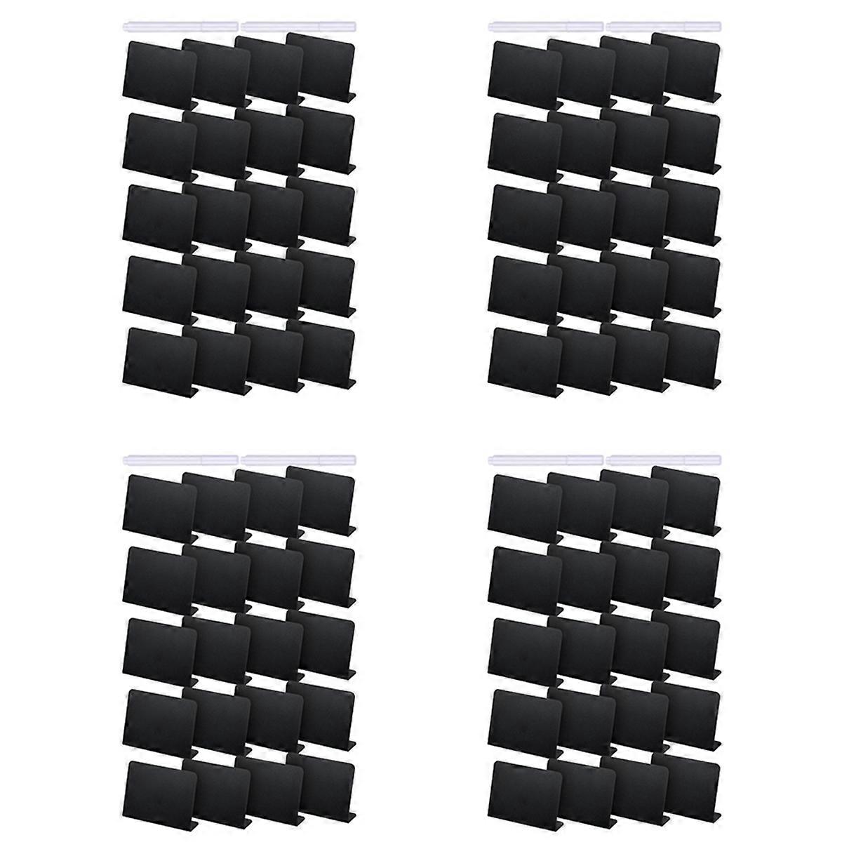 80Pcs 4 x 3 Inches Mini Chalkboard Table Tent Sign Chalkboard Buffet Tags Food Label for Party Table