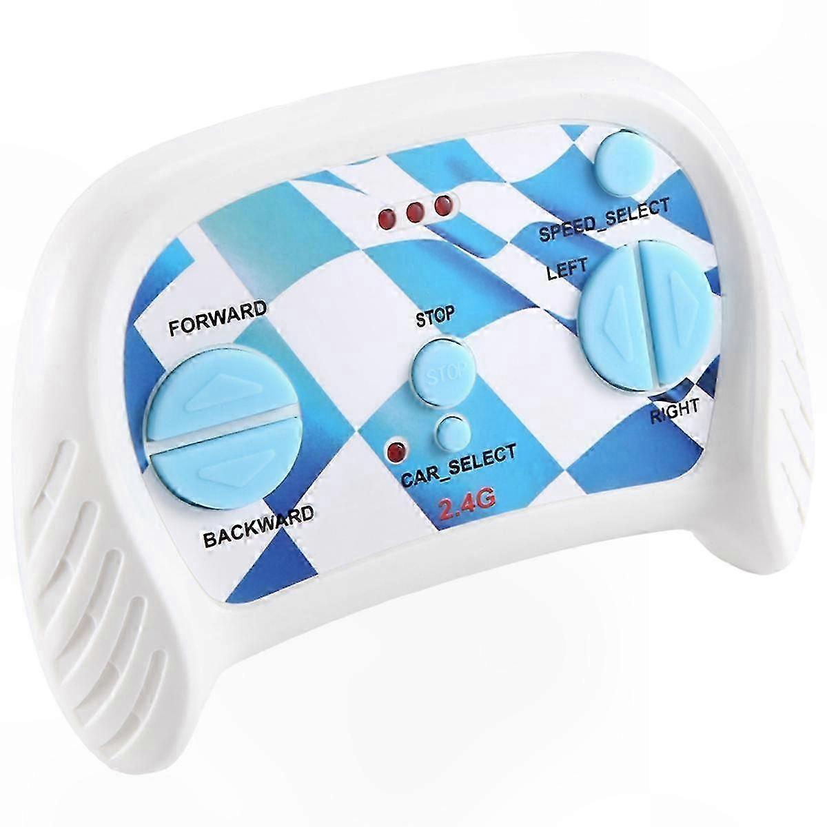 Blue Ride-On Toy Car with 2.4G Bluetooth Remote Control for Kids