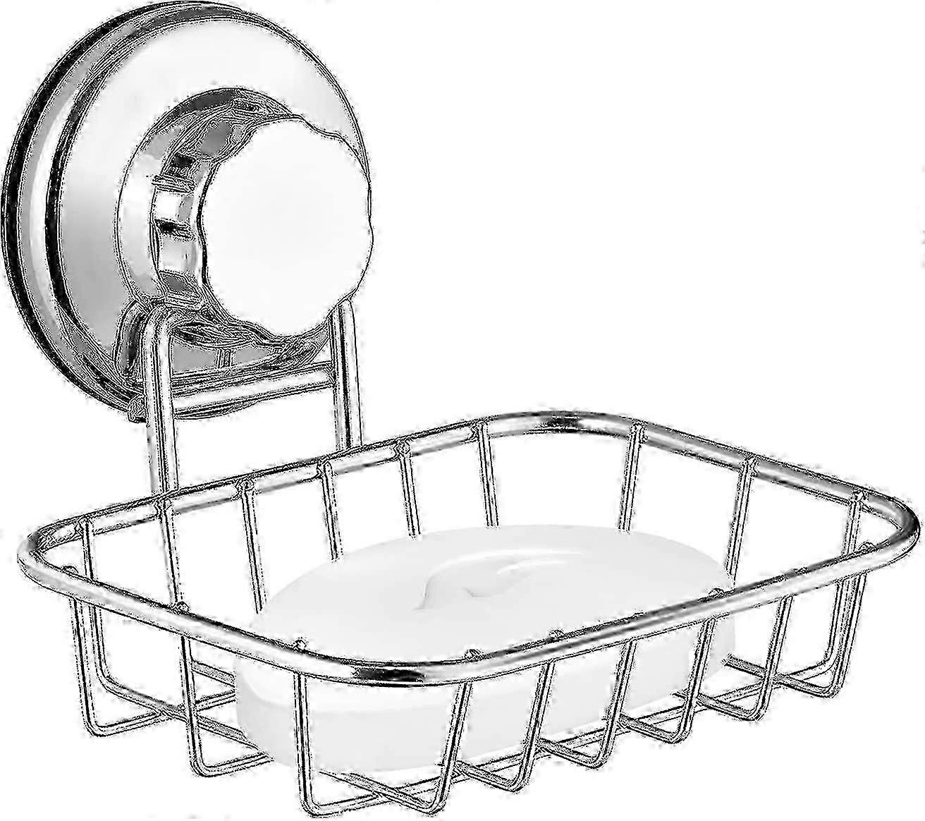 吸盤、石鹸皿ホルダー:バスルーム、キッチン、シャワー用のステンレス鋼 - 強力な吸引力