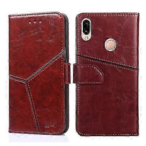 For Huawei P20 lite / nova 3e Geometric Stitching Horizontal Flip T...