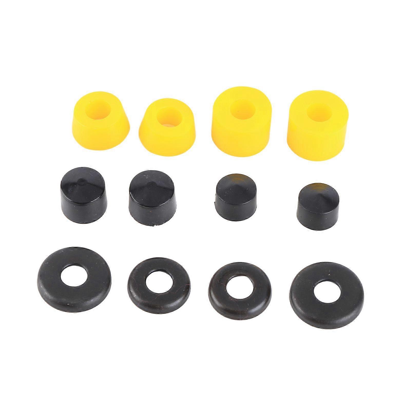 Skate Board Bushing Set PU Damping 90A Skateboard Replacement Bushings for 4 Wheel Skateboard Yellow