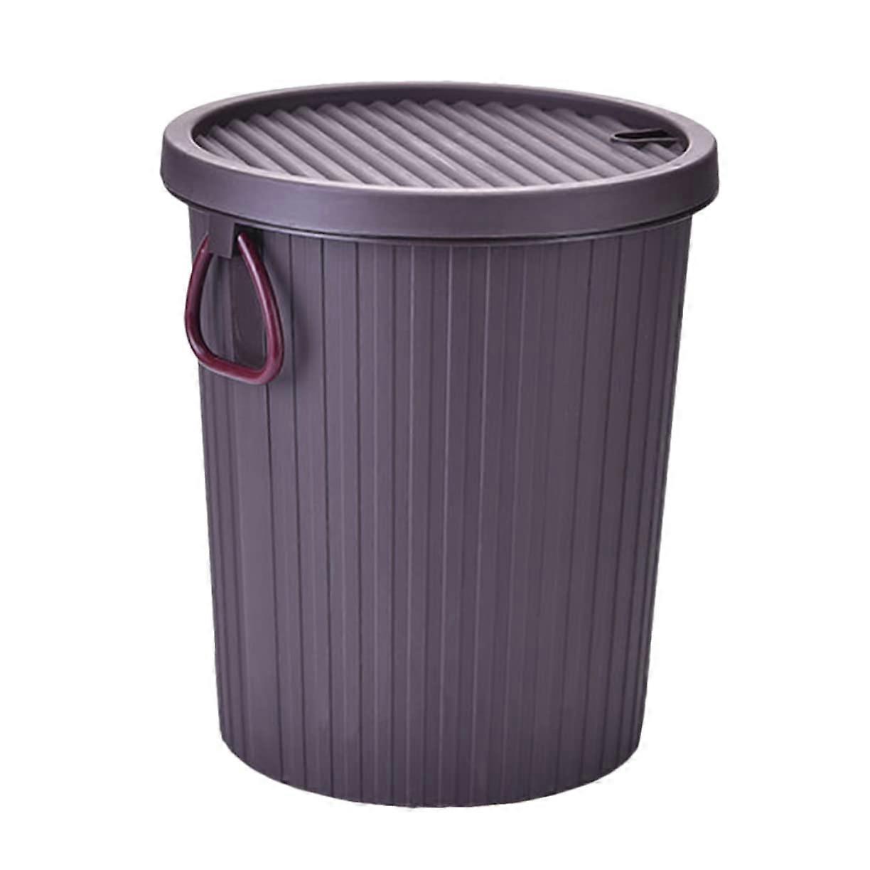 Tea Dregs Bucket with Lid Small Round Drainage Trash Can for Kitchen Office Easy to Clean Thickened Material