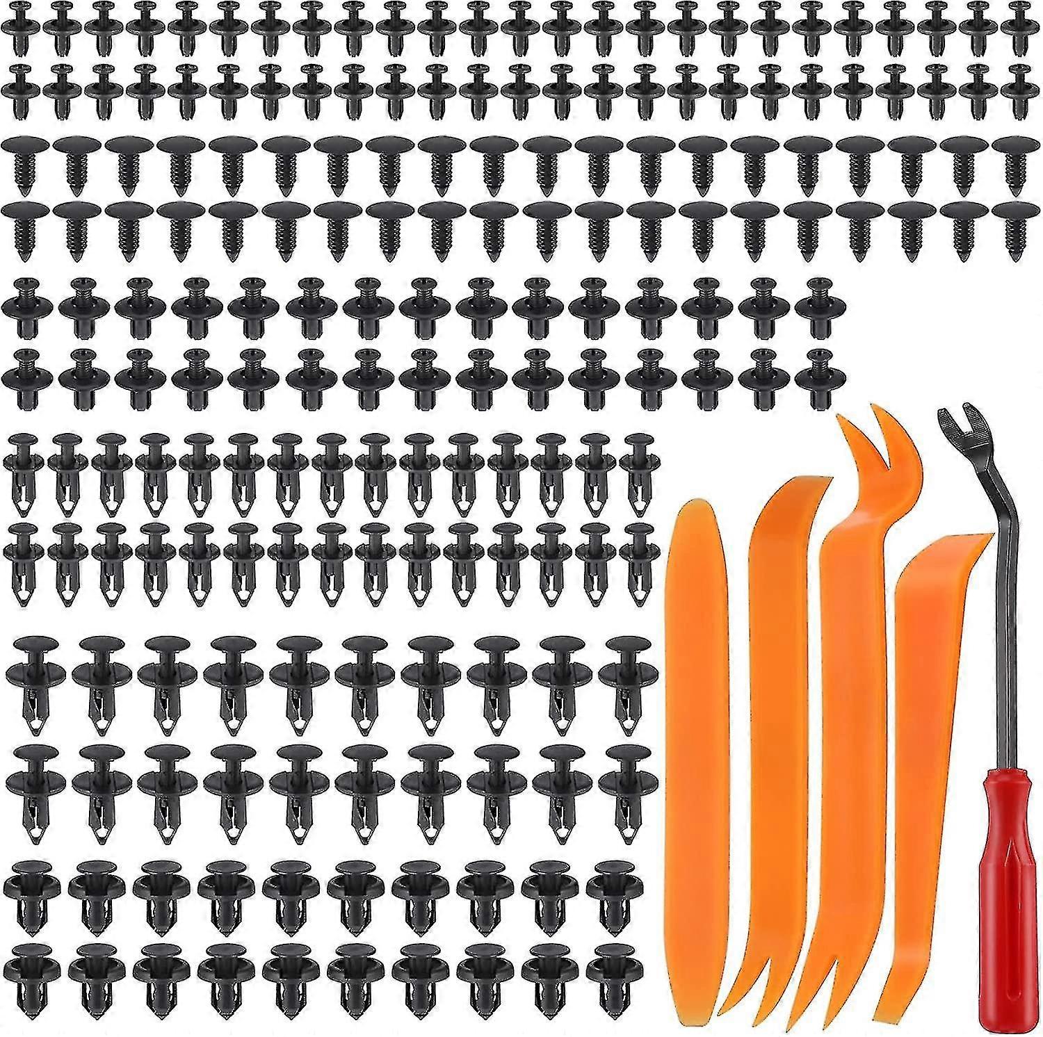 Automotive interior snap removal tool set, 5 shapes and sizes, durable and corrosion-resistant