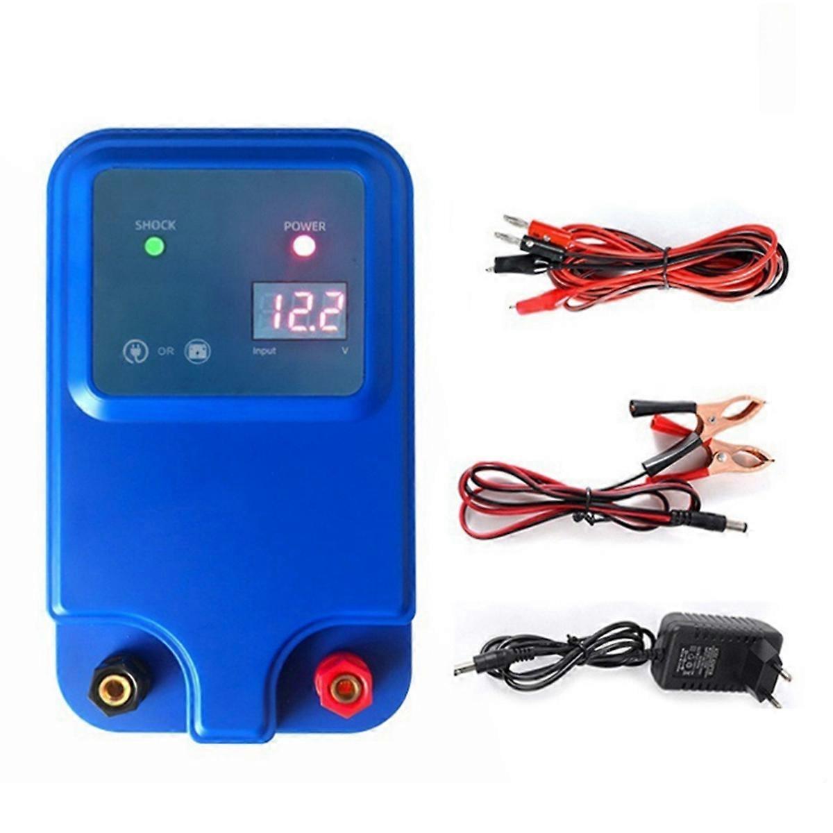 10KM 12V Electric Fence for Animals Pulse Device EU Plug