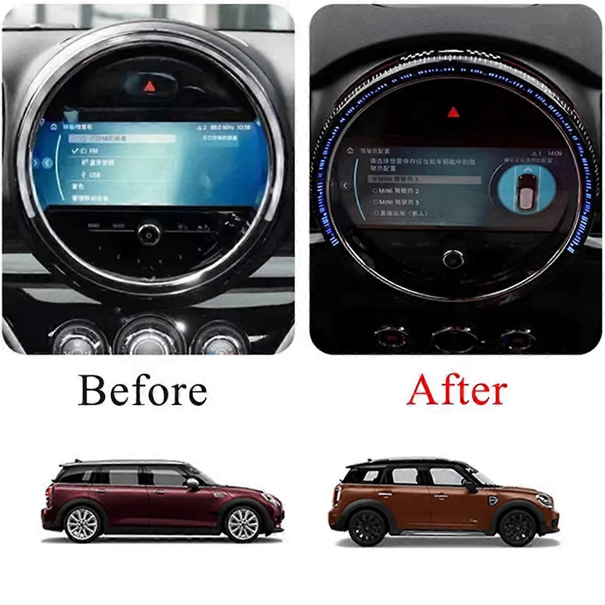 Car Central Control Decoration Circle Navigation Screen Cover for MINI JCW F54 F60 COUNTRYMAN 6.5inch