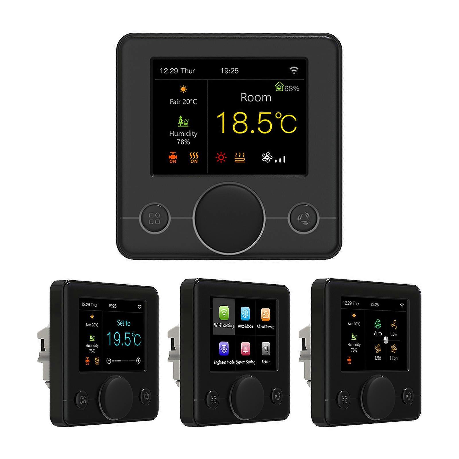 WiFi Smart Boiler Thermostat RGB LCD 2.8" Touch Control White