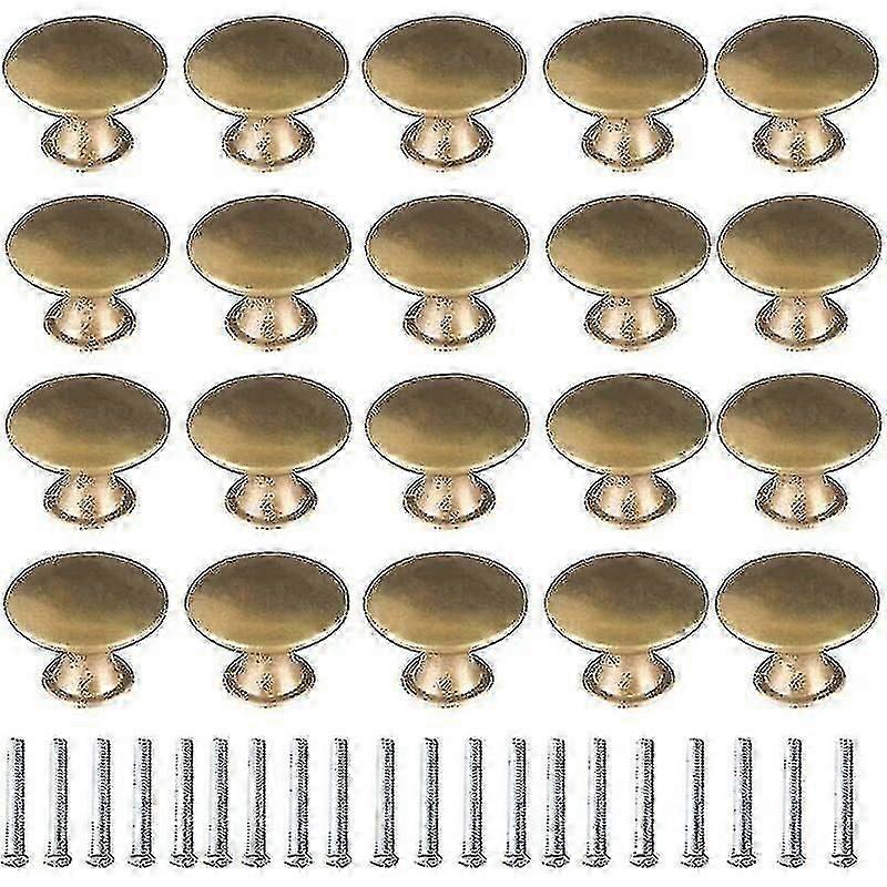 Vintage Solid Brass Cabinet Knobs 20Pcs for Drawer Cupboard Door Handles Pulls Hardware