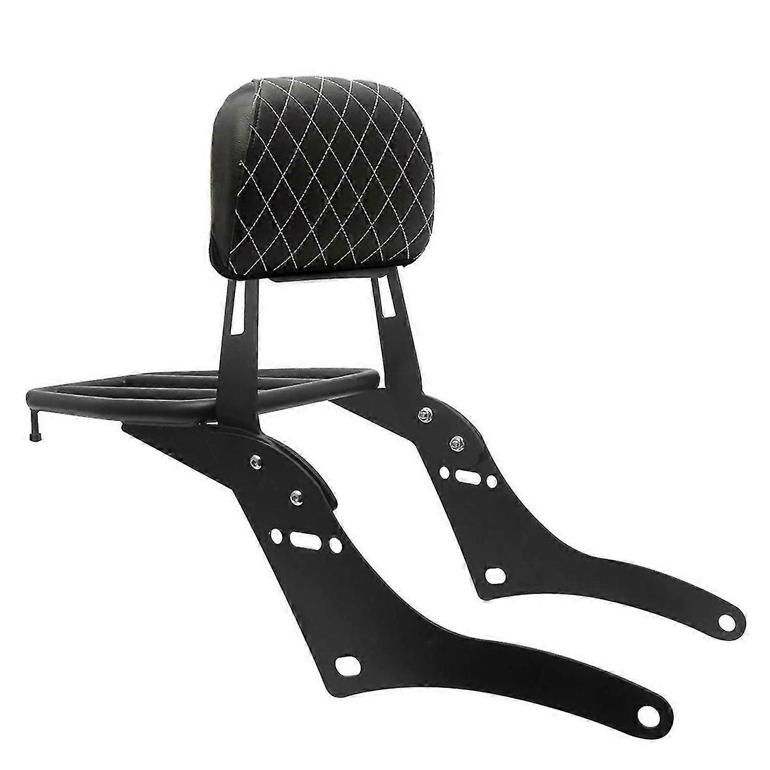 Rear Passenger Sissy Bar Backrest with Luggage Rack for Grid