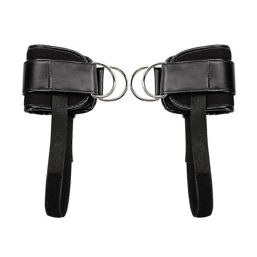 Reinforced 3d Rings Padded Ankle Strap For Cable Machine, Strong Hook And Loop