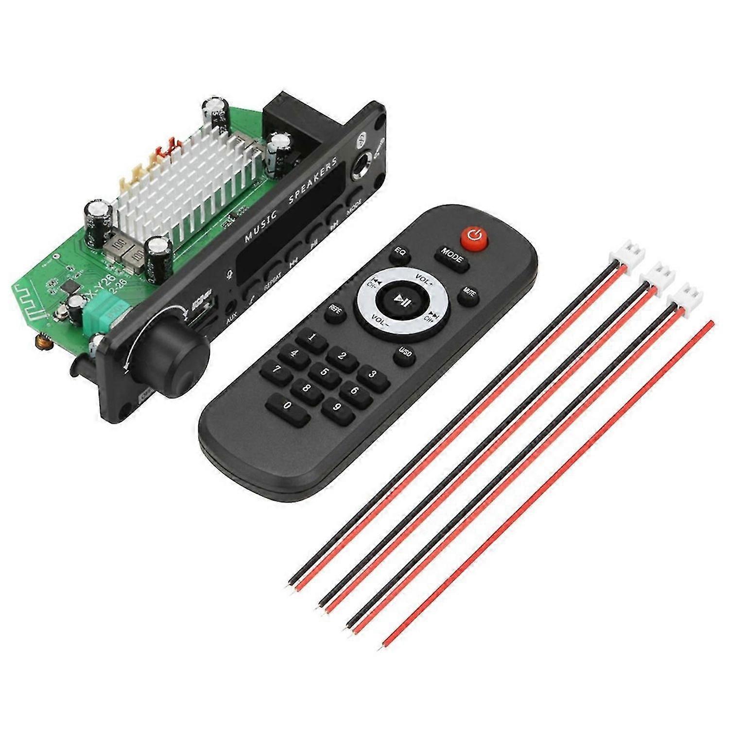 2x100W 12V Amplifier Audio Player Bluetooth 5.0 MP3 Decoder Board