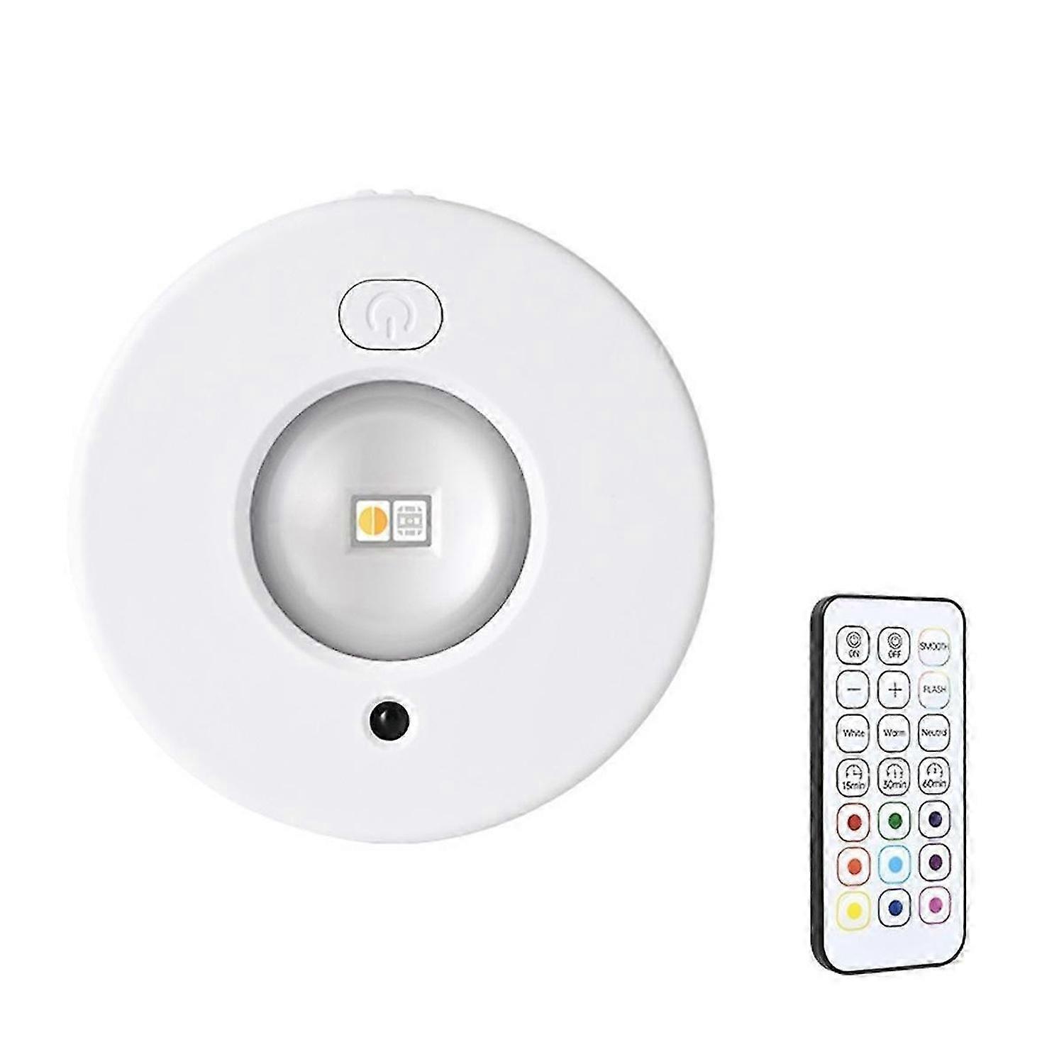 Closet Lights Wireless Stick on LED Under Cabinet Light 500mAh Dimmable Wireless Under Counter Lights with Remote