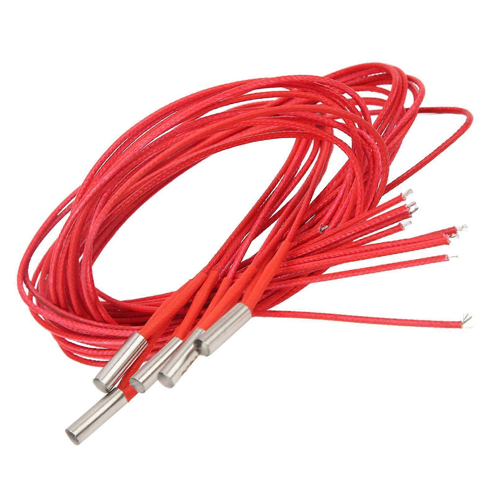 5Pcs Heater Cartridge DC 24V 40W Stainless Steel 6x20mm Accessory for 3D Printer 1.5m / 4.92ft