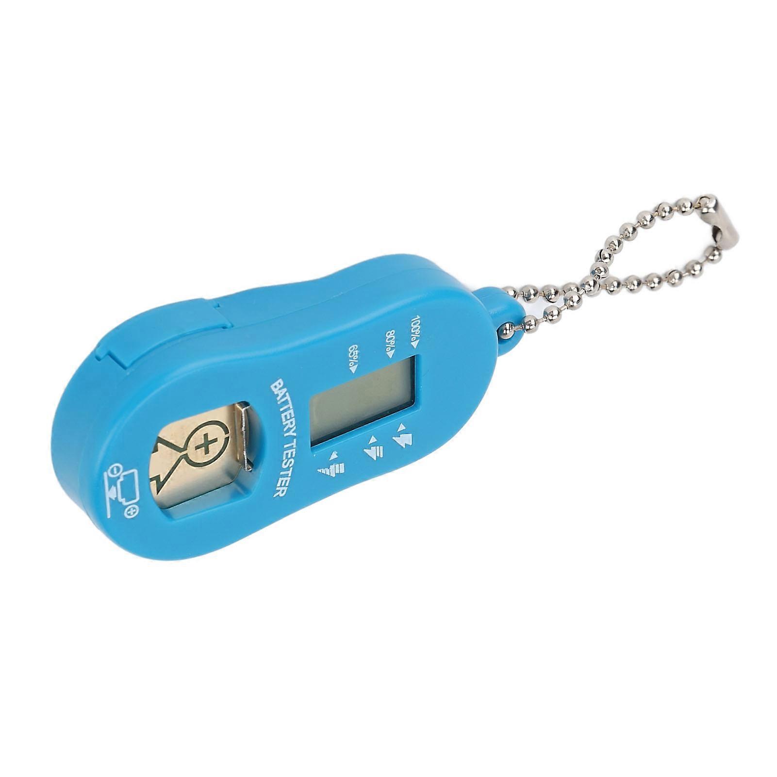 Portable Button Cell Battery Tester LCD Screen Light Blue Tool