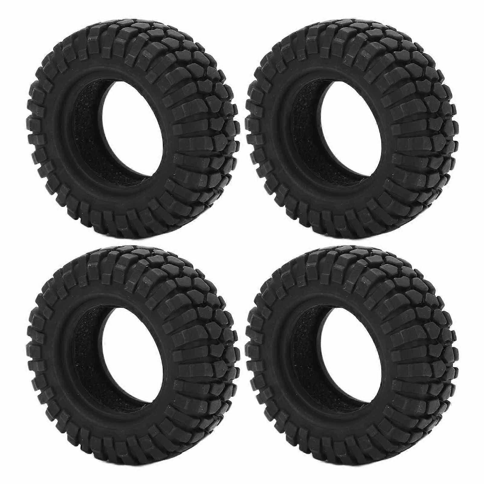 4Pcs Micro Crawler Tires Soft Rubber Wheel Upgrade Part for Axial SCX24 1/24 RC Car AccessoriesType B