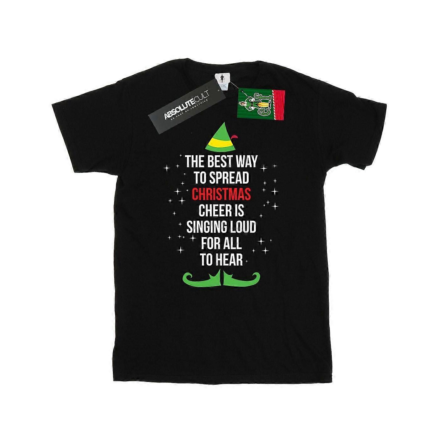 Elf Hommes Noël Cheer Texte T-Shirt