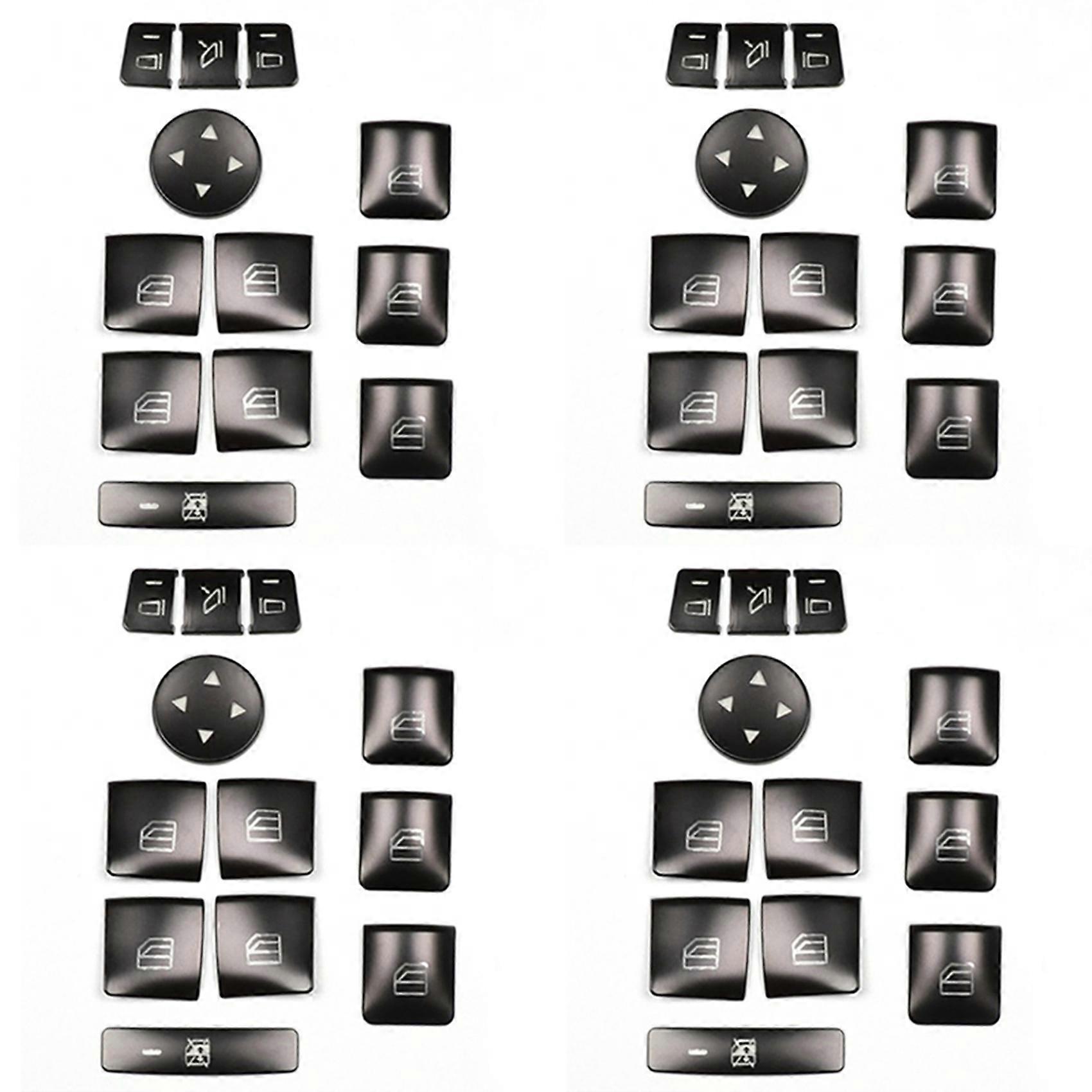 48PCS Car Door Armrest Window Switch Button Trim Cover Sticker for ML C E G Class W204 X166