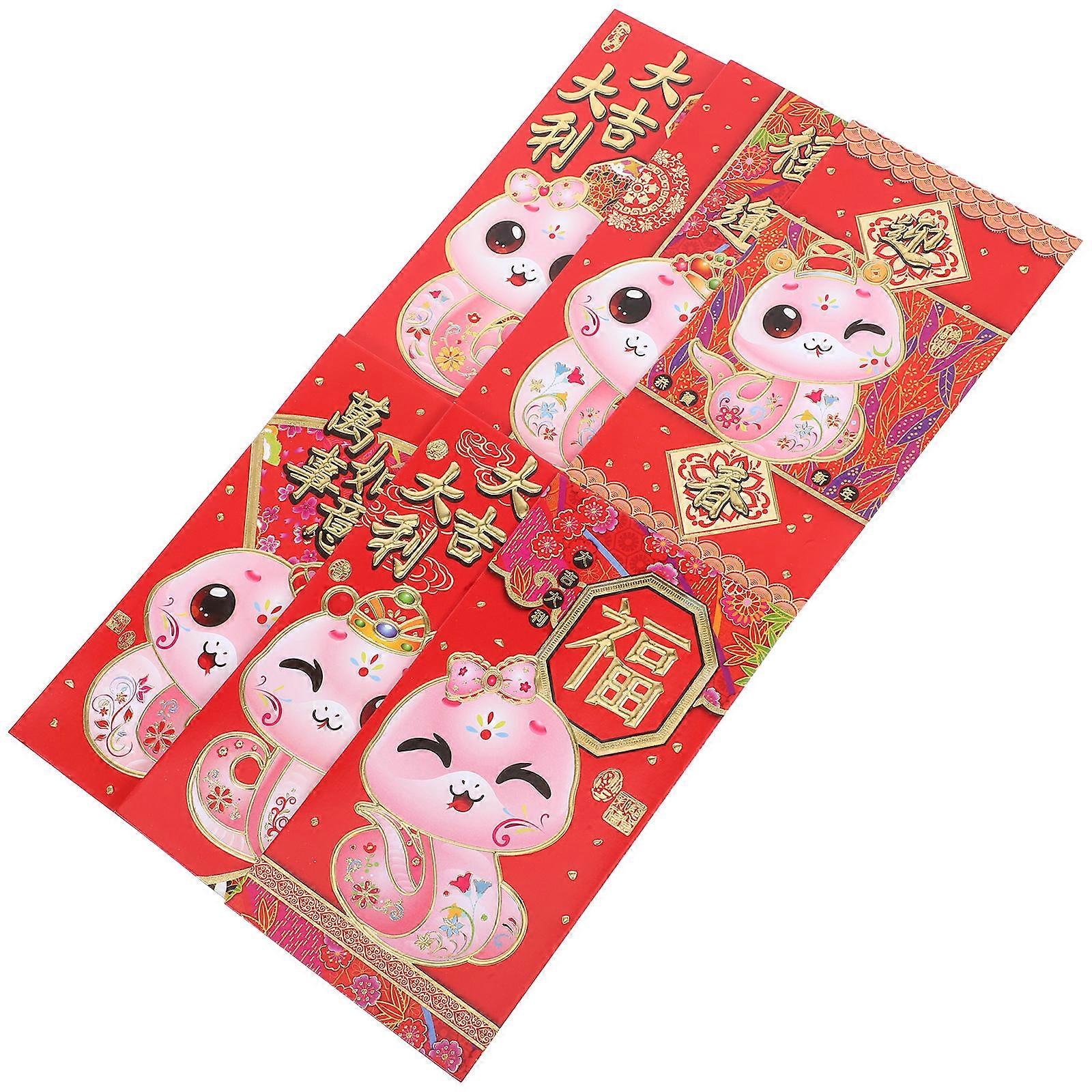 Year of The Snake Red Envelopes for Storage Use 30Pcs Chinese New Year Money Packets