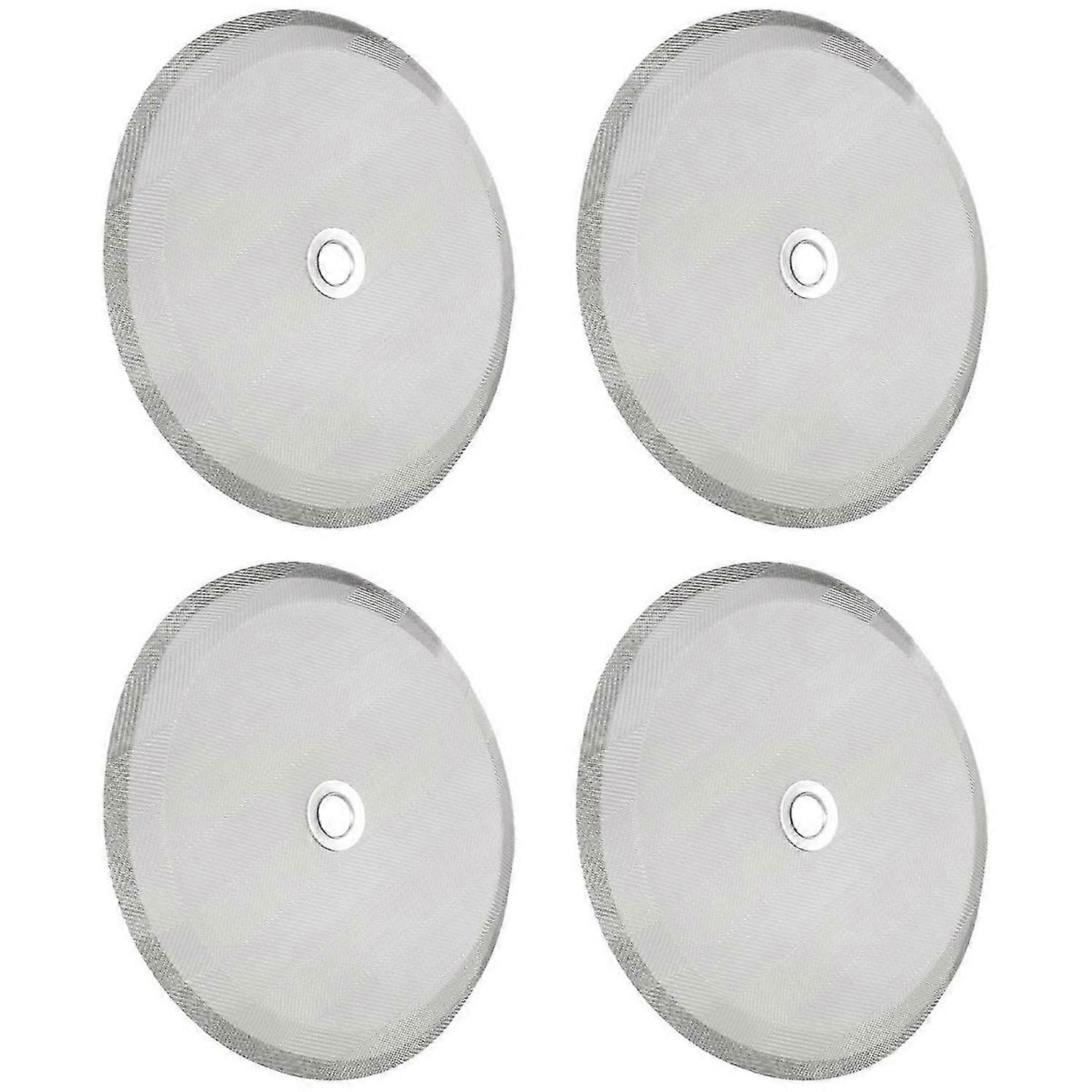 4 pcs 4 en acier inoxydable de remplacement filtre à café maille, pour 1000 ml, 8 tasses de café à piston Mak