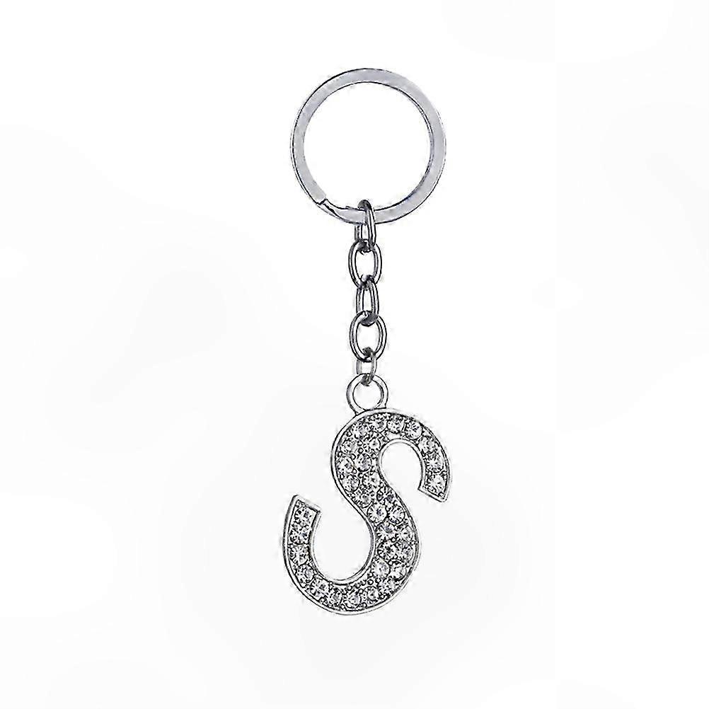 Decorative Metal Keychain Pendant for Handbag - Simple Key Ring Accessory (8x3x0.2cm), 1 Set