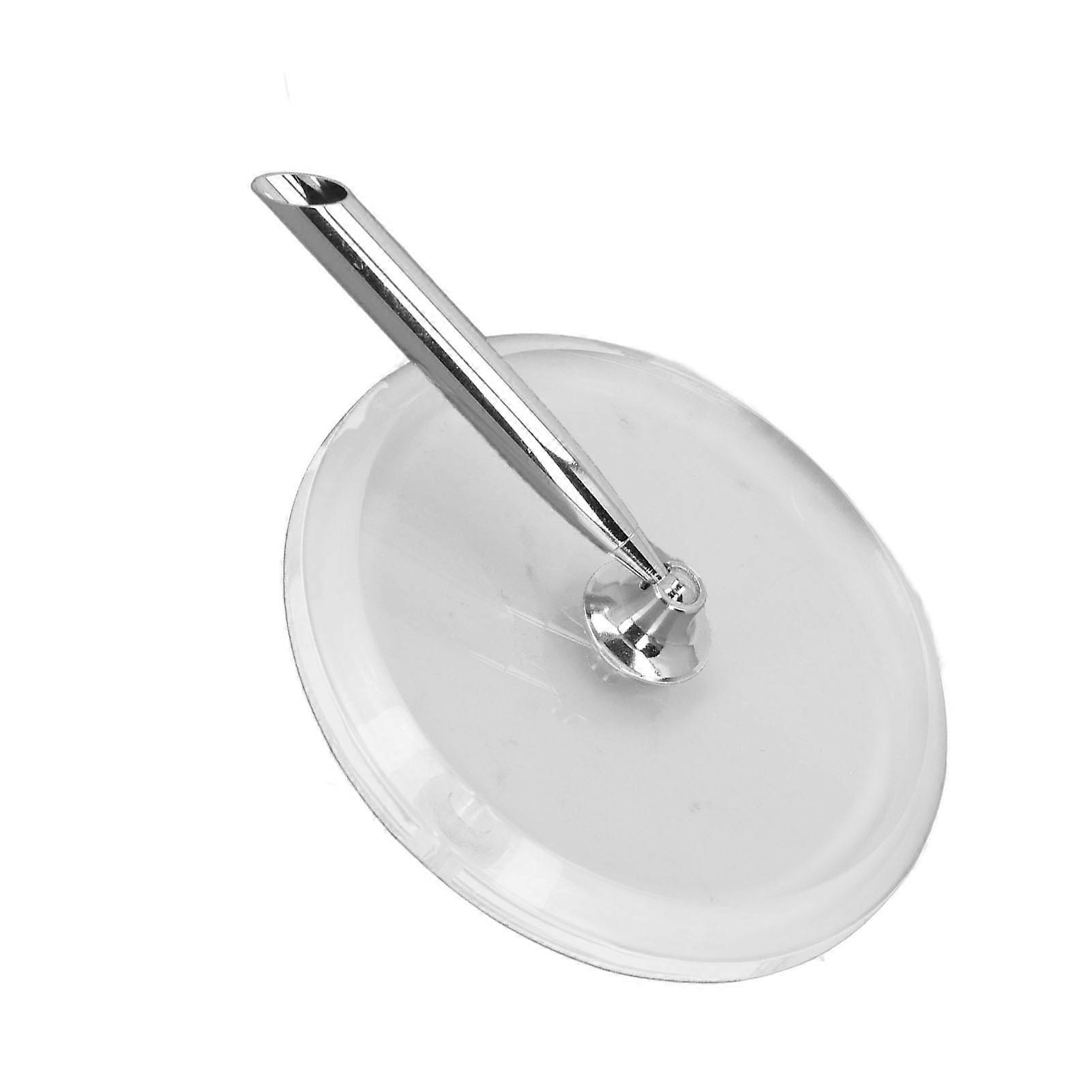 Pen Stand Acrylic Metal Classic Style Silver Round Base Compact