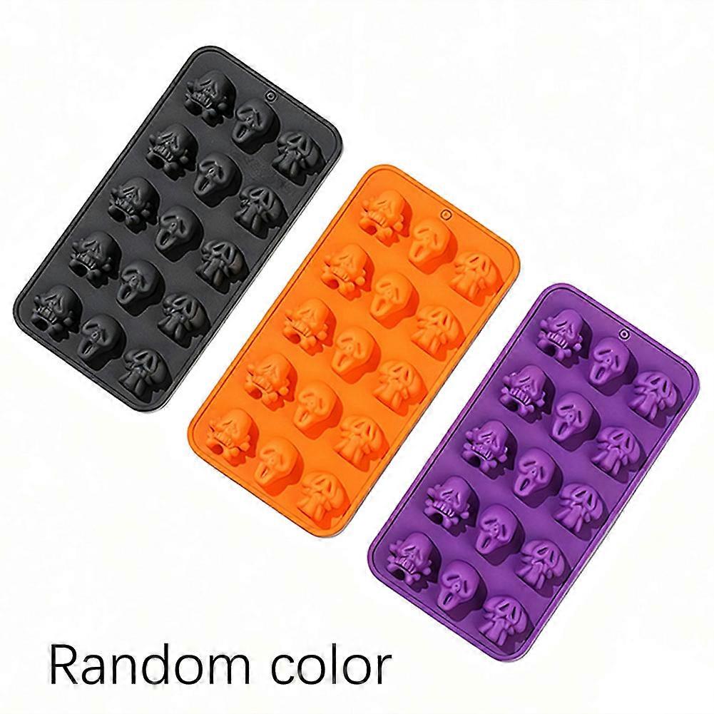 Bat spiders skull pumpkins candies mold Non-stick and easy to release, effortless. DIY Home Kitchen