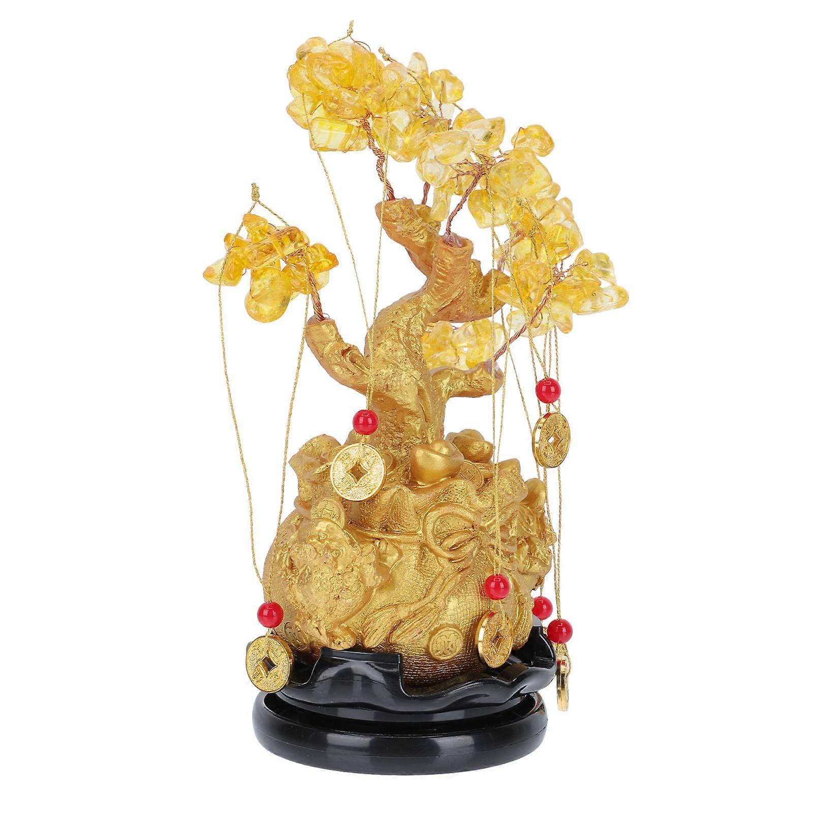 Money Tree Tabletop Decor Fortune Tree Ornament for Decoration Use 1Set