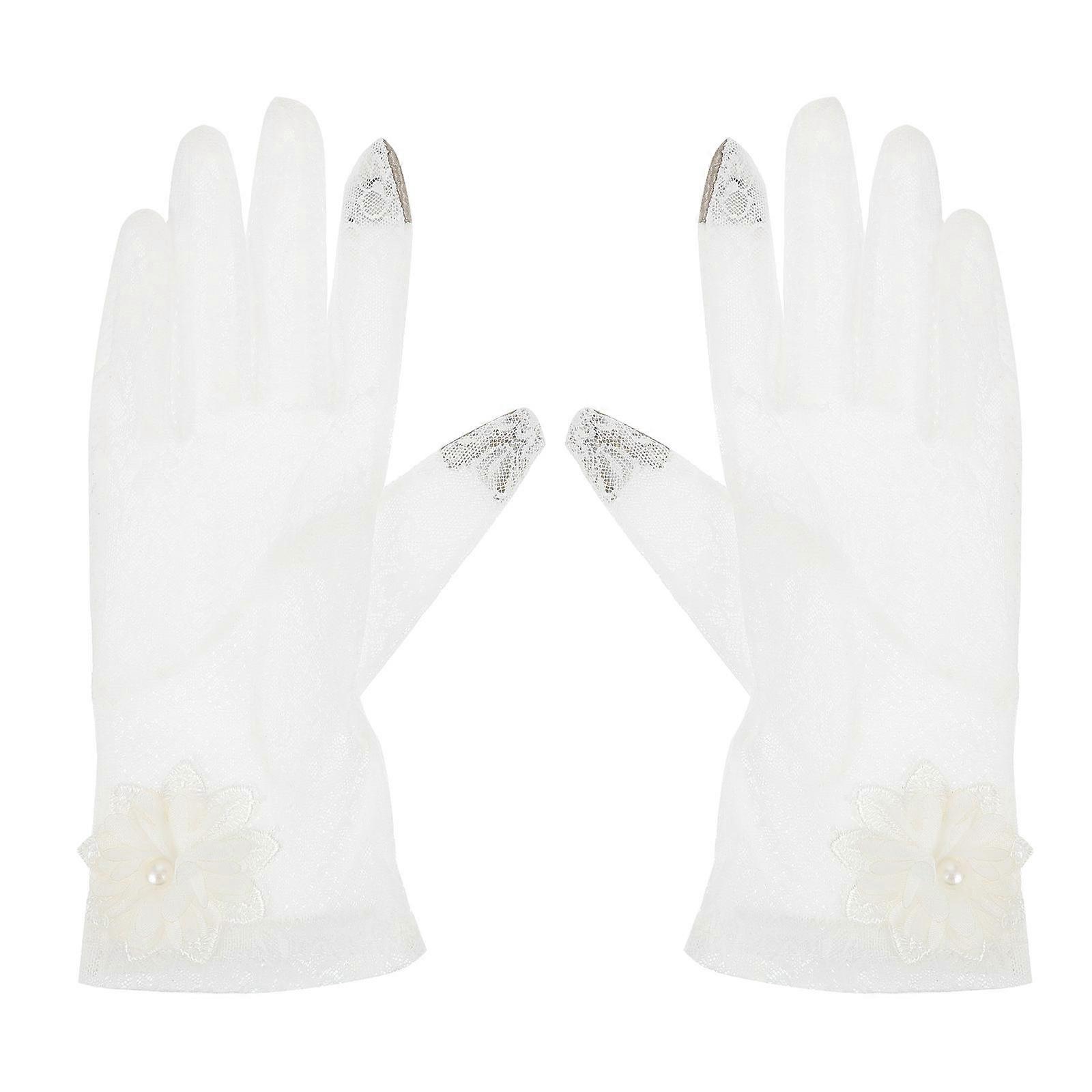 Bridal Lace Mitten for Wedding Use 1Pair Sunscreen Gloves