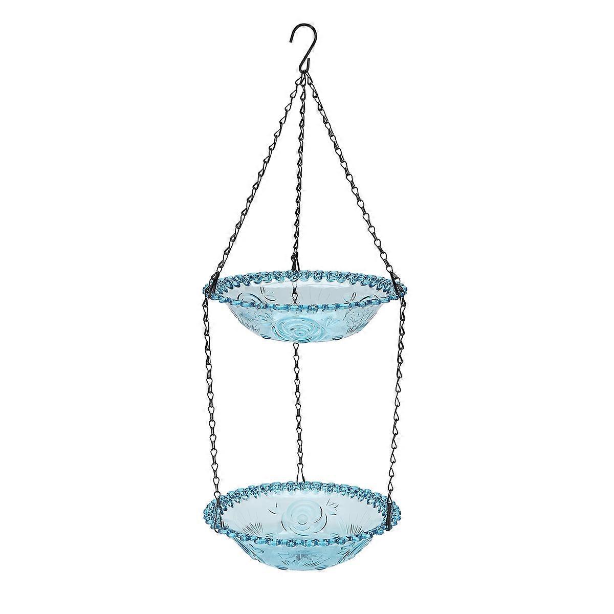 2 Layers Bee Feeder with Vivid Flower Design