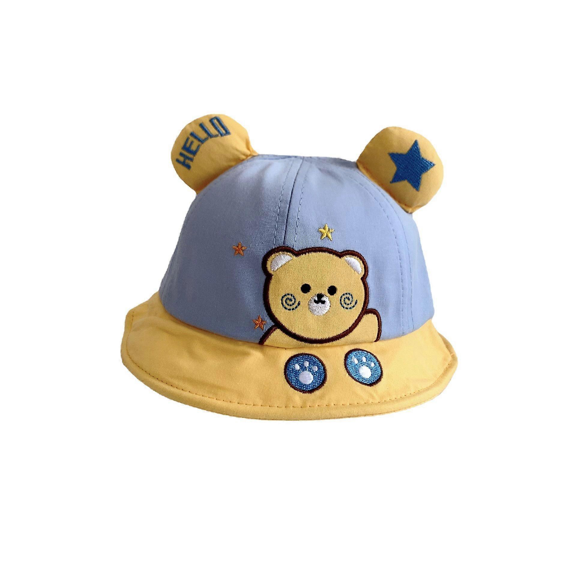 cartoon bear embroidery bucket hat