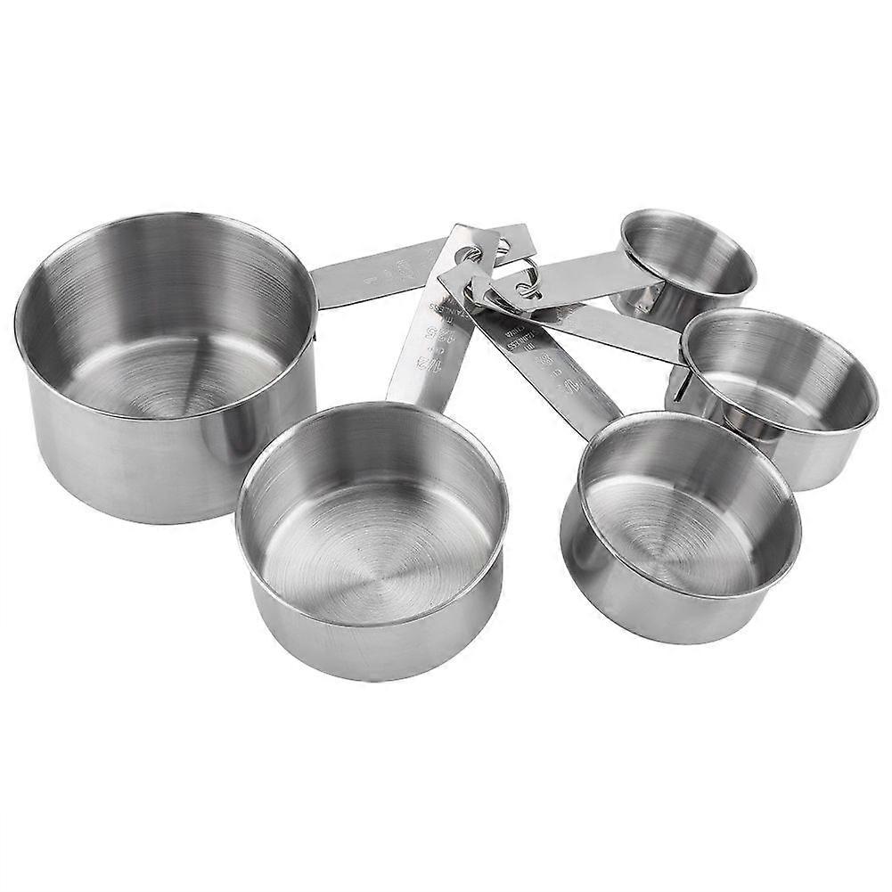 5pcs  Set Stainless Steel Anti rust Measuring Cup Spoon Baking Cooking Tool