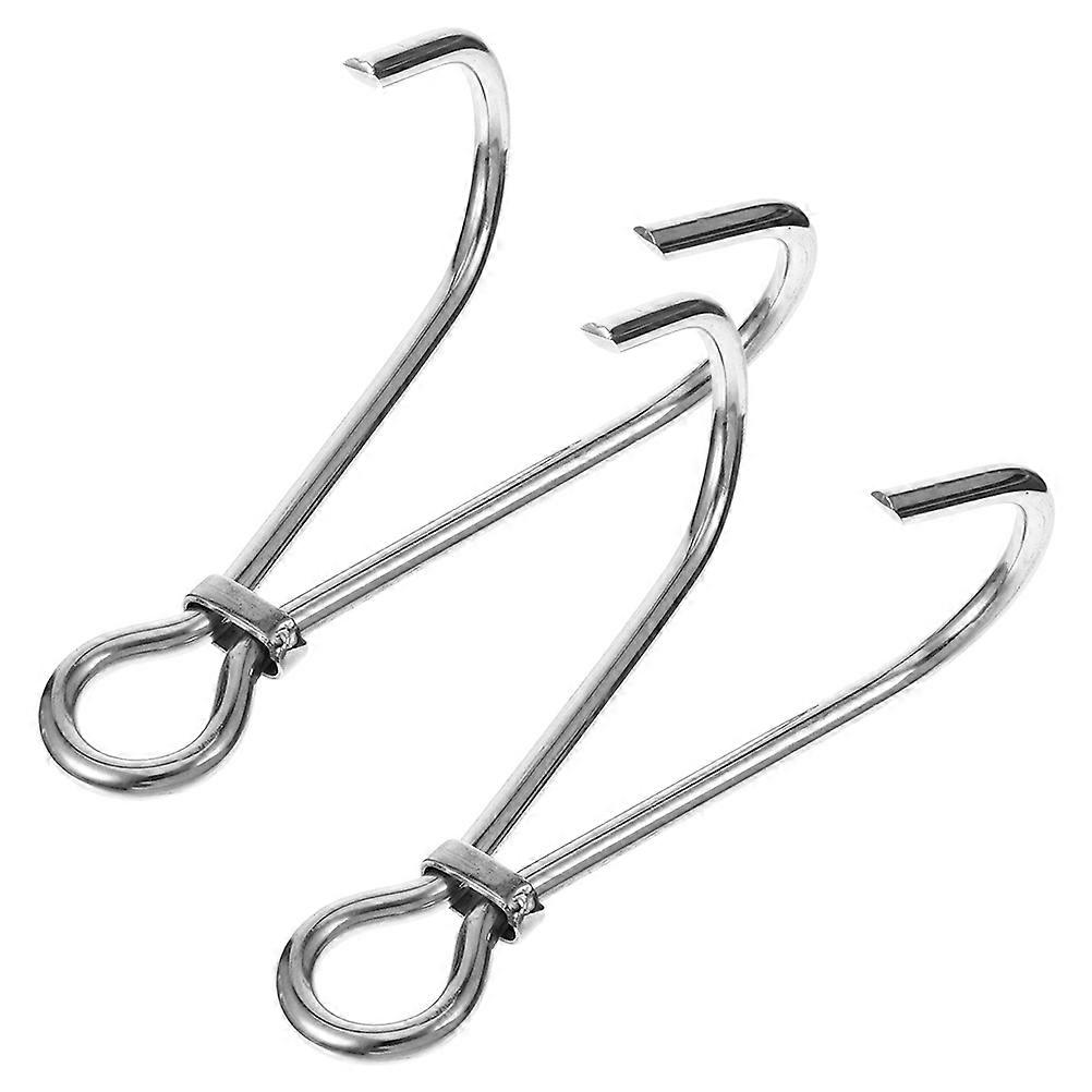 Portable Double Hook Stainless Steel Diving Hook for Hanging 2Pcs Metal