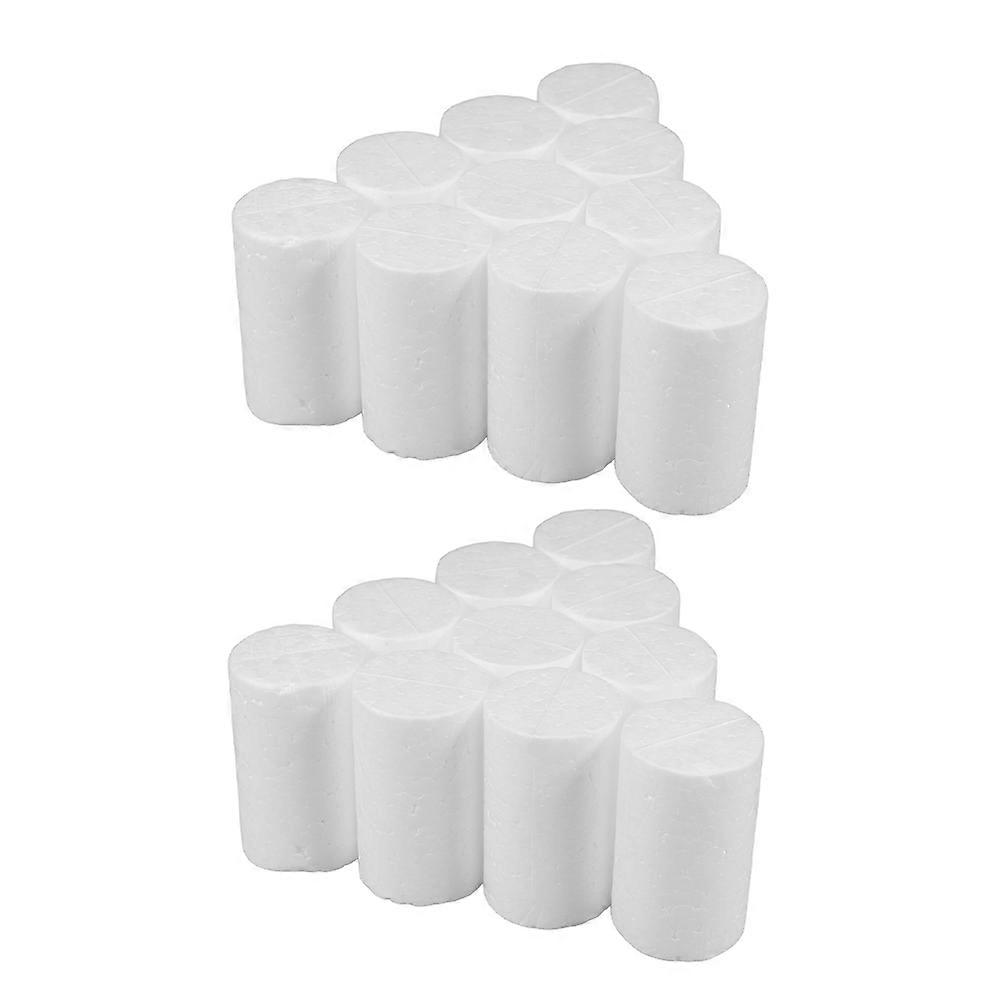 DIY Cylinder Decor Foam Rods 40Pcs White Polystyrene Craft Cylinders
