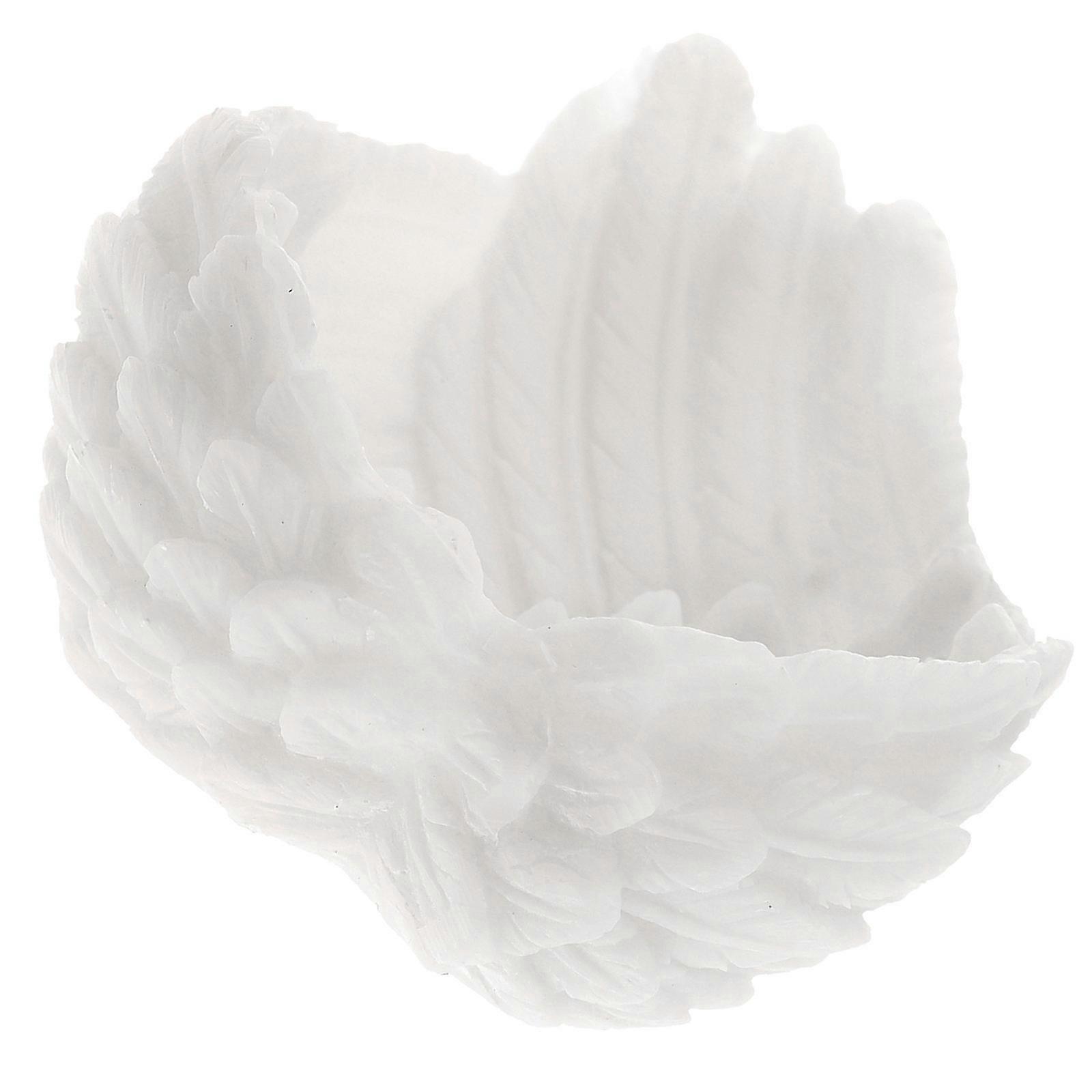 Wing-Shaped Crystal Ball Holder Resin Base for 2Pcs Desktop Display