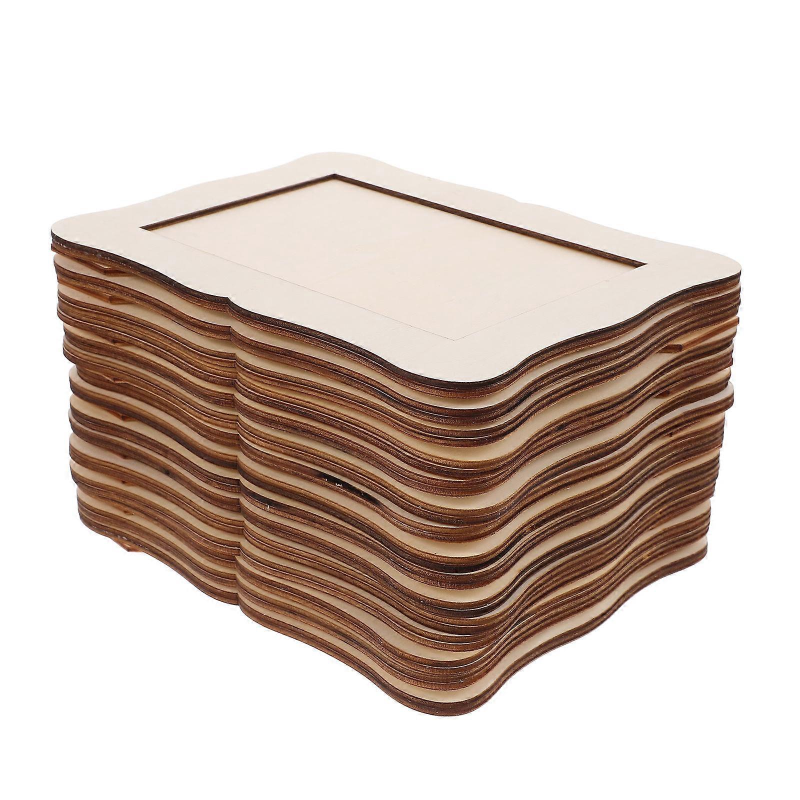 Unfinished Wood Frames 30Pcs DIY Picture Frames for Decorating