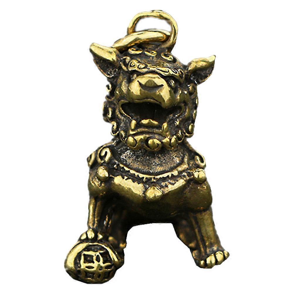 Brass Kylin Adorn Small Ornament for Decoration Usage