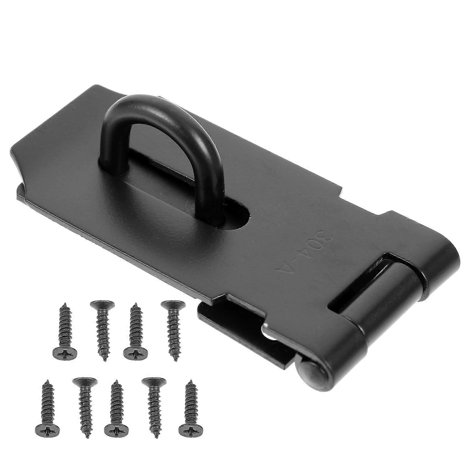 Compact Hasp Lock for Locking 4Sets Multi-Function Door Lock Black