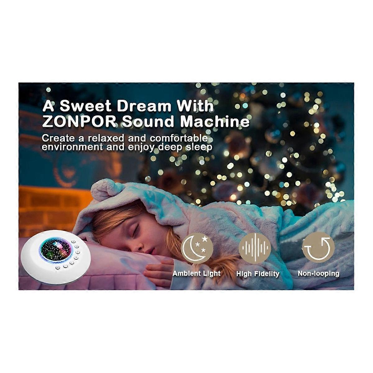 Baby White Noise Machine Usb Rechargeable Timed Shutdown