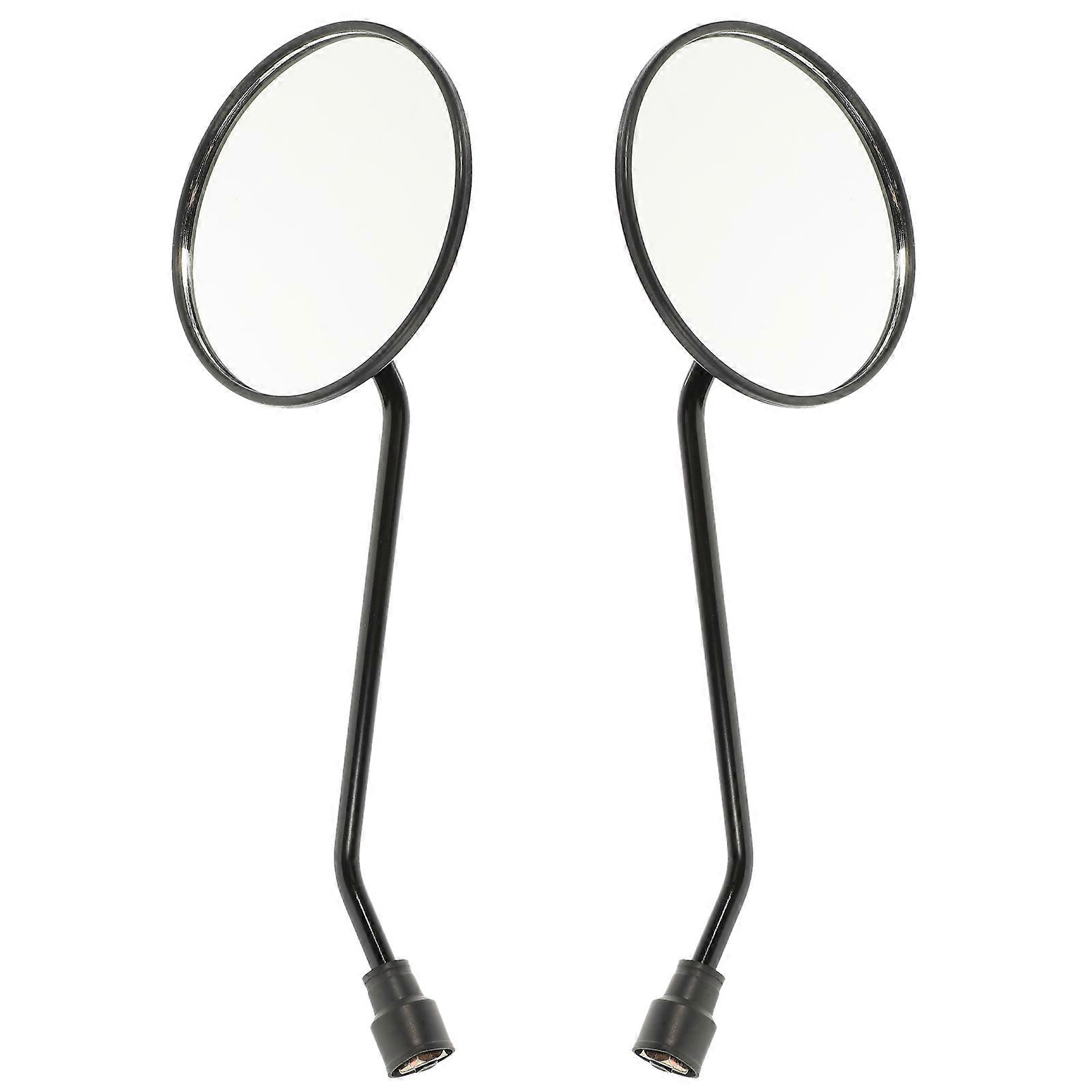 Road Bike Rear View Mirror 4 Pcs Black Rectangular For Motorcycle Users Provides Reliable Obstacle Detection