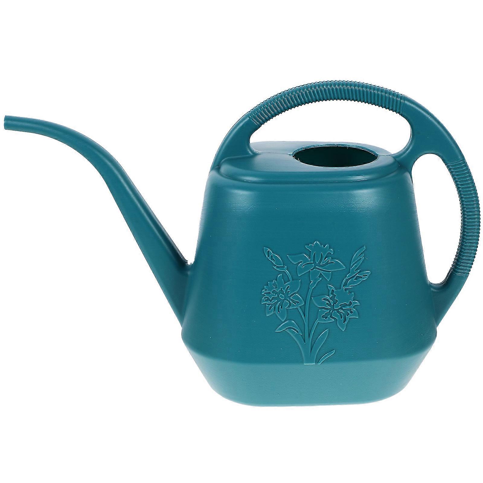 Durable Green Watering Can For Garden Use Long Spout Design Practical Plastic 1Pack