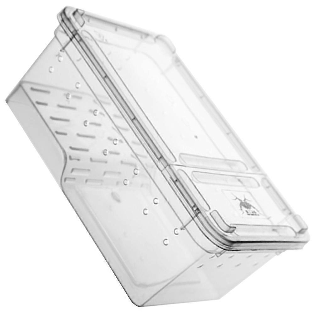 Clear Plastic Reptile Cage Suitable For Amphibian Feeding And Digestion Aid With Climbing Exercise 1Pcs