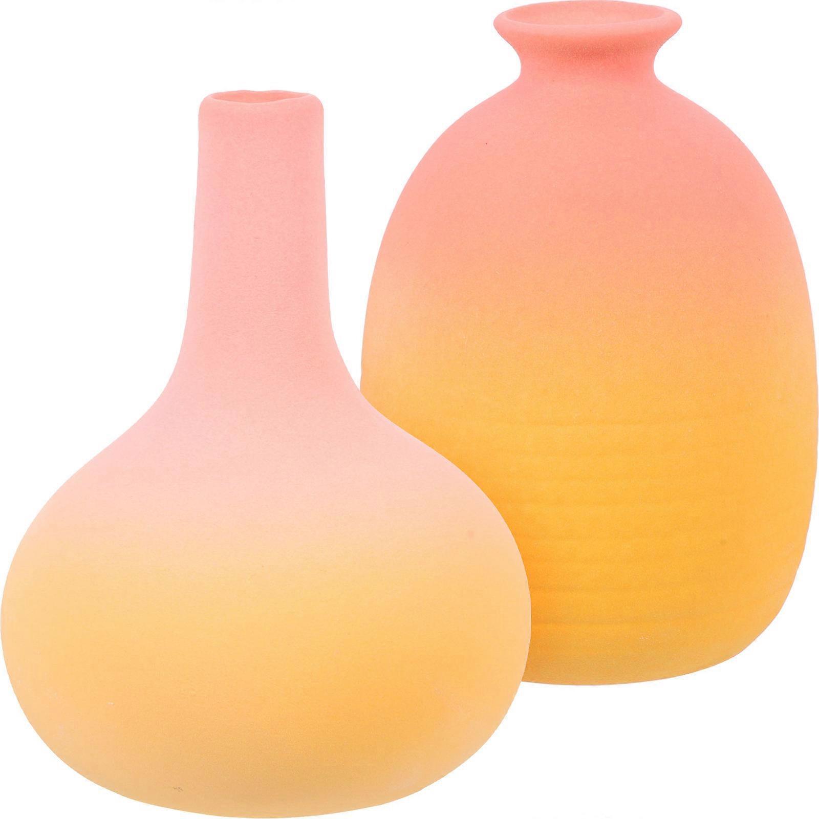 Multi Color Ceramic Flower Vase for Storage 8Pcs Rustic Vases