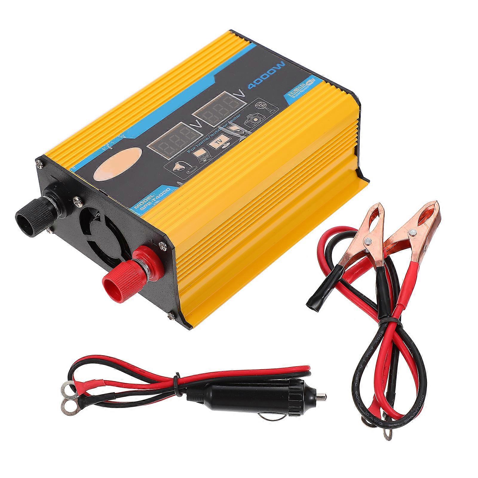 Car Power Inverter Converter 4000W for Car Use 1Set Dual USB Adapter